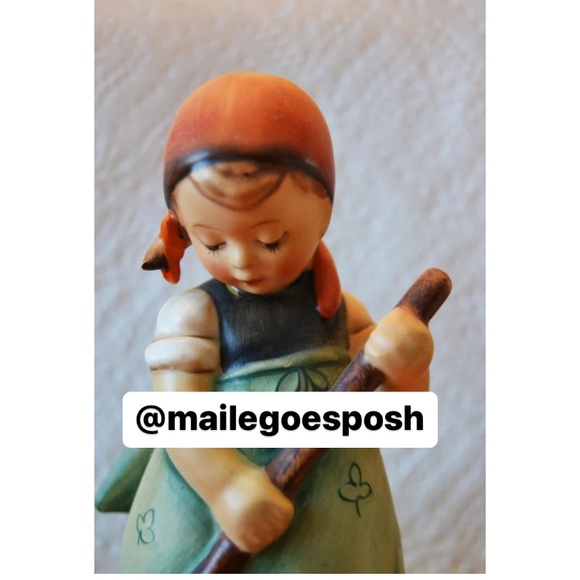 Art Photograph Print of Hummel sweeping girl figurine 8X10” photo girl’s decor - Picture 1 of 2
